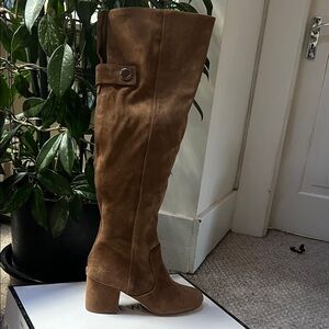 Nine West Brown Suede Knee-High Boots